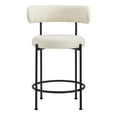 thumbnail image 6 of Modway Albie Boucle Fabric Counter Stools - Set of 2 in Ivory Black, 6 of 11