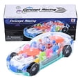 thumbnail image 1 of Concepto de coche de engranaje transparente, coche de juguete para niños, coche eléctrico, música, luz, coche de conducción, 1 of 5