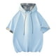 thumbnail image 1 of Tops Casual Elegante Sudadera con Capucha de Manga Corta, Sudadera con Capucha de Fibra de Poliéster Casual para Hombres, Lavado de Manos de Verano, 1 of 3