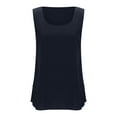 thumbnail image 6 of Linen Tank Tops Womens Sleeveless Dual-Layered Flowy Boho Tee Shirt Loose Fit Casual Beach Summer Blouses (XL, Navy), 6 of 8