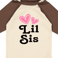 thumbnail image 4 of Inktastic Love Hearts Lil Sis Girls Long Sleeve Baby Bodysuit, 4 of 5