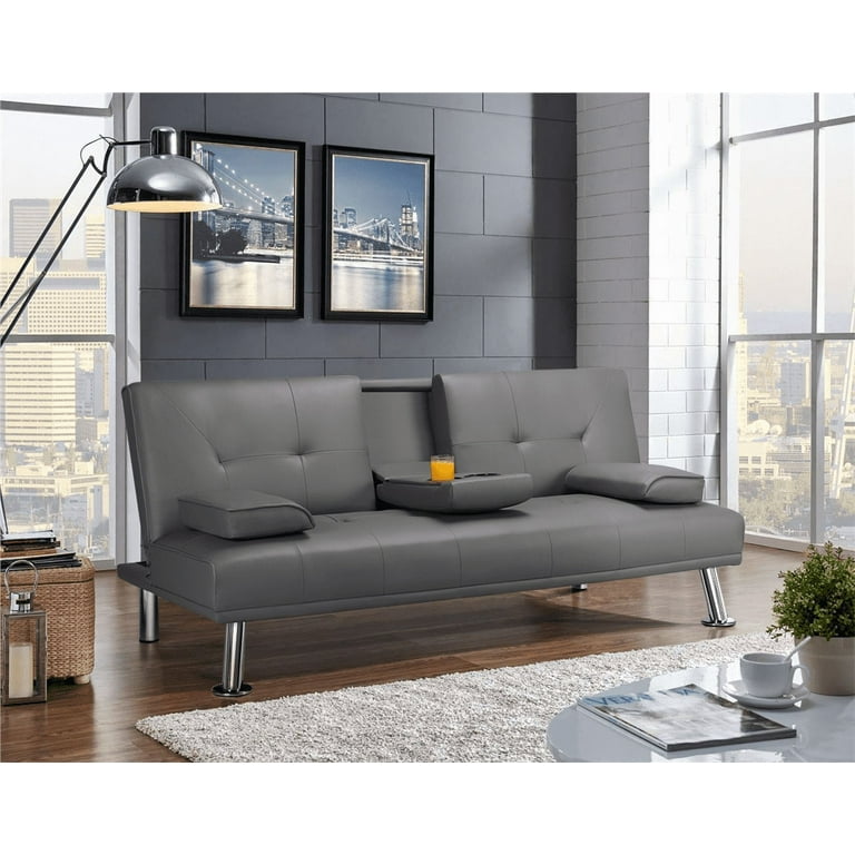 Luxurygoods modern pu leather futon lounger sleeper hotsell