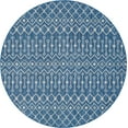 thumbnail image 2 of Unique Loom Tapis Géométrique en Treillis Extérieur 7' x 7' Rond Bleu/ivoire, 2 of 2