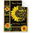 thumbnail image 2 of Sunflower Blanket Gifts Ultra Soft Light Weight Sunflower You are My Sunshine Throw Blanket Air Conditioning Blanket for Bed Couch Sofa Living Room Picnic 50x40/60x50/80x60 Inches, 2 of 6
