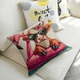 thumbnail image 5 of Cow sunglasses flamingo Linen toss pillowcase Decoration pillowcase Gift preferred 24x24" Cushion cover 2 set Sofa pillowcase Sofa bedroom living room car, 5 of 8