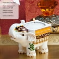 thumbnail image 5 of FashionCraft Indian Good Luck Elephant Votive Tealight Candle Holder, With Tealight candles, for Home Decor, Party Favors, Bridal Shower Gift -Eastern Culture - Ivory (12 Pack), 5 of 6