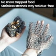 thumbnail image 4 of Cast Iron Scrubber 316 Stainless Steel Skillet Cleaner 8"x6" Chainmail Scrubber Scraper Chain Mail Link Scrub for Cast Iron Pre-Seasoned Pans, Griddles, BBQ Grills, and Pot Cookware Cleaning, 4 of 8