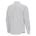 thumbnail image 3 of Men's Antigua Gray Utah Jazz Ellis Woven Tri-Blend Button-Down Shirt, 3 of 3