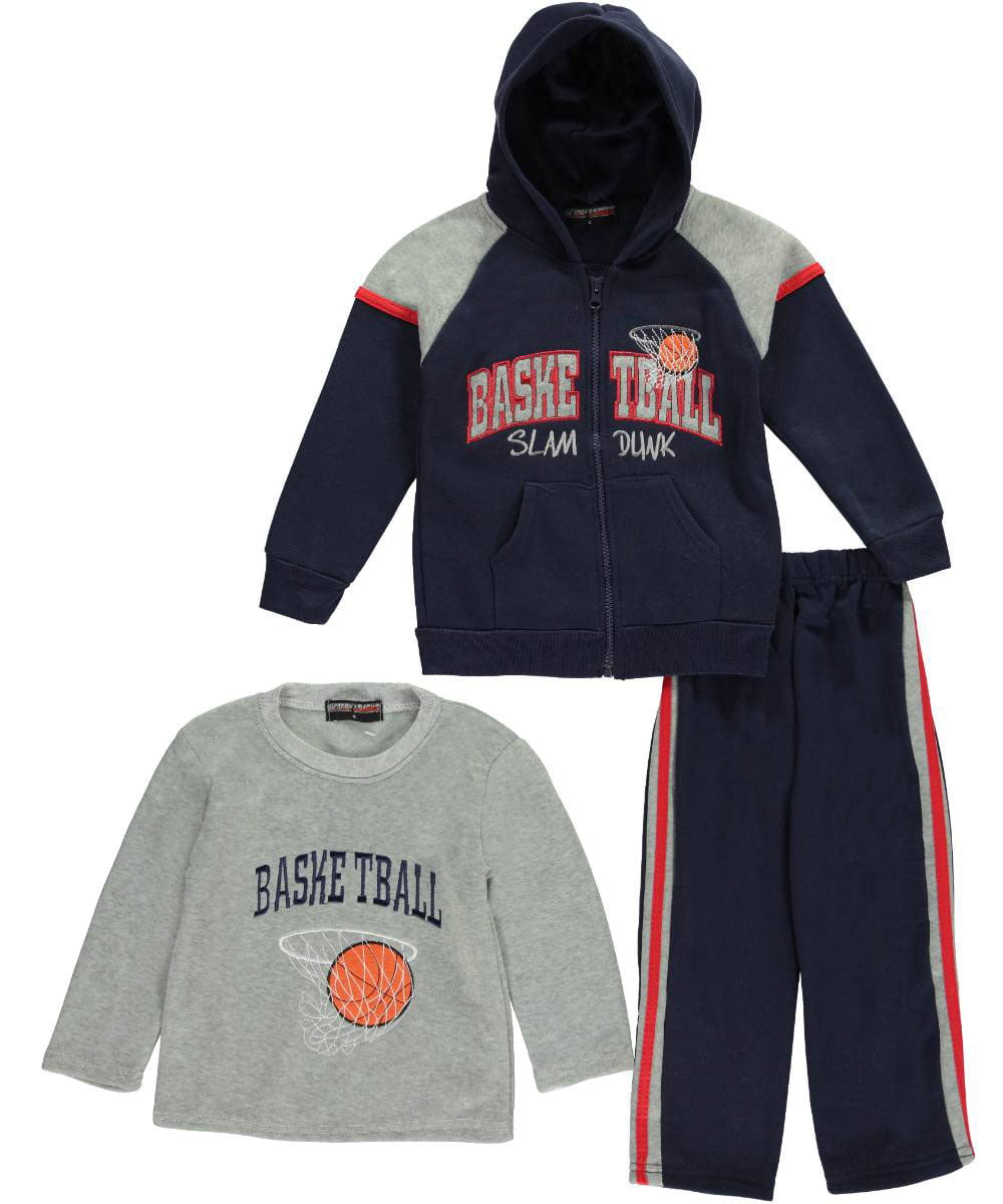 NEW Boys 2 piece Outfit Size 7 Sweatshirt Pants Set Basketball Sweats Slam Dunk
