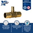 thumbnail image 2 of 10 UDS. XFITTING 1"" X 1"" X 1/2"" TEE PEX - ACCESORIOS DE ENGARZADO DE TUBO PEX B LATÓN, 2 of 5