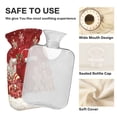 thumbnail image 4 of 2L Hot Water Bottle with Soft Velvet Cover PVC Hot Water Bag for Pain Relief Long-Lasting Warmth Red Gift Bag, 4 of 8