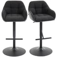 thumbnail image 1 of HOMCOM Bar Stools Set of 2, Adjustable Swivel Counter Height Barstools, 1 of 10