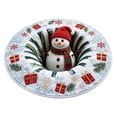 thumbnail image 3 of Visual Effect Round Christmas Rug, Snow Animals Non Skid Floor Mat, Washable Entryway Living Room Kitchen Decor, Holiday Winter Animal Doormat, 23.62x23.62 inch, 3 of 6