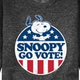 thumbnail image 3 of Peanuts - Snoopy Go Vote - Men's Crew Neck Fleece Pullover, 3 of 6