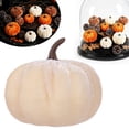 thumbnail image 3 of Artificial Velvet Pumpkins for Fall Decor,Mini Faux Pumpkins,Fake Fabric Pumpkins, for Thanksgiving Halloween Home Farmhouse Harvest Table Centerpiece Tiered Tray Decoration(Beige*2 10cm), 3 of 6