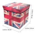 thumbnail image 3 of Miangastore Tabouret de Rangement Drapeau Britannique Pliant Ottoman de Rangement pour Salon Chambre, 3 of 8
