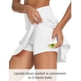 thumbnail image 4 of BALEAF Women's High Waisted Tennis Skirt Golf Active Sport Running Skorts Skirts Ball Pockets White S, 4 of 6