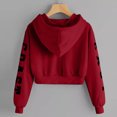 thumbnail image 3 of LEAVINGSUO Women's Sweatshirt Hoodie Fall Winter Fashion Casual,Womens Letters Long Sleeve Hoodie Sweatshirt Pullover Tops Blouse, 3 of 7