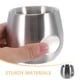 thumbnail image 3 of Cuenco de afeitar de acero inoxidable de doble capa para hombres, taza duradera y anticaídas para afeitarse la barba, ideal para uso en salón y en casa Accesorios de afeitado para hombres, 3 of 7