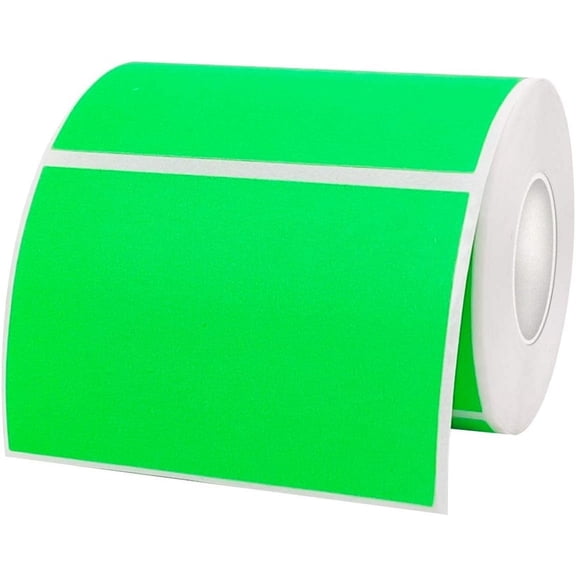 OWNTIDE Colored Labels Stickers 3 x 2 Inch, Removable Rectangle Moving Labels, 300Pcs Garage Sale Price Stickers, Adhesive Moving Labels for Boxes(Fluorescent Green)