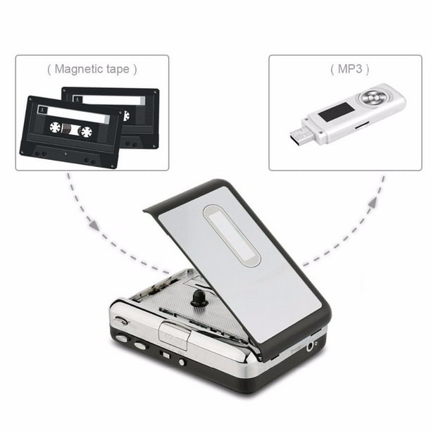 Lecteur De Cassettes Portable, Lecteur De Cassettes Usb Portable,  Convertisseur De Cassette Mp3, Avec Câble Pour Écouteurs, C[H613]