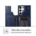 thumbnail image 3 of Decase for Samsung Galaxy S24 Ultra 2024 New Case Wallet,Ultra Thin Scratch-resistant Leather Cover Retro Shockproof Magnetic Clasp Card Case Shell p0for Galaxy S24 Ultra,Darkblue, 3 of 7