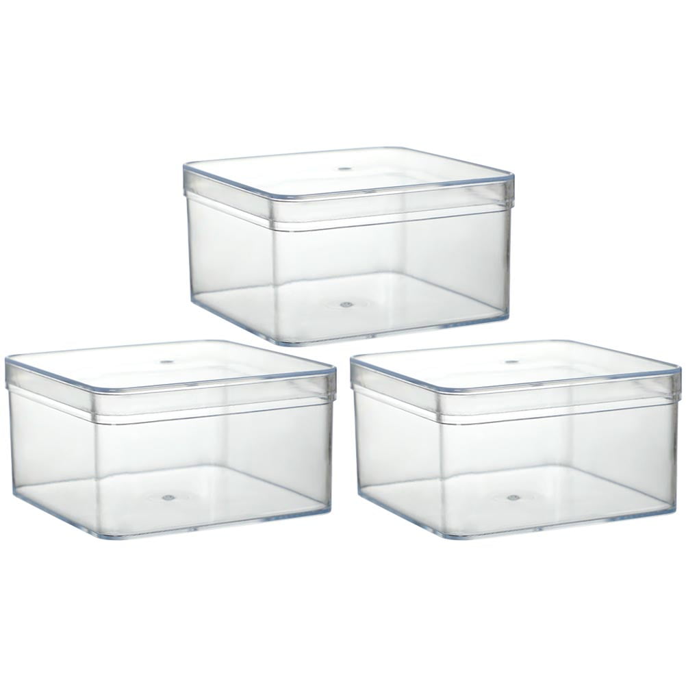 NUOLUX Box Storage Transparent Bins Acrylic Cube Boxes Gift Clear Candy