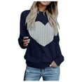 thumbnail image 2 of Sweaters for Women 2025 Valentines Long Sleeve Crewneck Knitted Casual Jumper Tops Womens Pullover Sweaters, 2 of 6