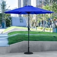 thumbnail image 3 of WestinTrends Paolo 9 Ft Patio Umbrella with Base Included, Market Table Umbrella with with 30 Pound Solid Decorative Round Concrete Base, Royal Blue, 3 of 8