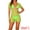 Fluorescent Green, variant on DARING DIVA Women's No Padded Halter Bikini Sets 3 Pieces S Black