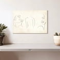thumbnail image 2 of Elephant Stock One Line Woman Wall Art - Horizontal Canvas Wall Art - Living Room Wall Decor - People Canvas - Beige And White Decor - 12" x 8", 2 of 8