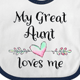 thumbnail image 4 of Inktastic My Great Aunt Loves Me Heart Boys or Girls Baby Bib, 4 of 4
