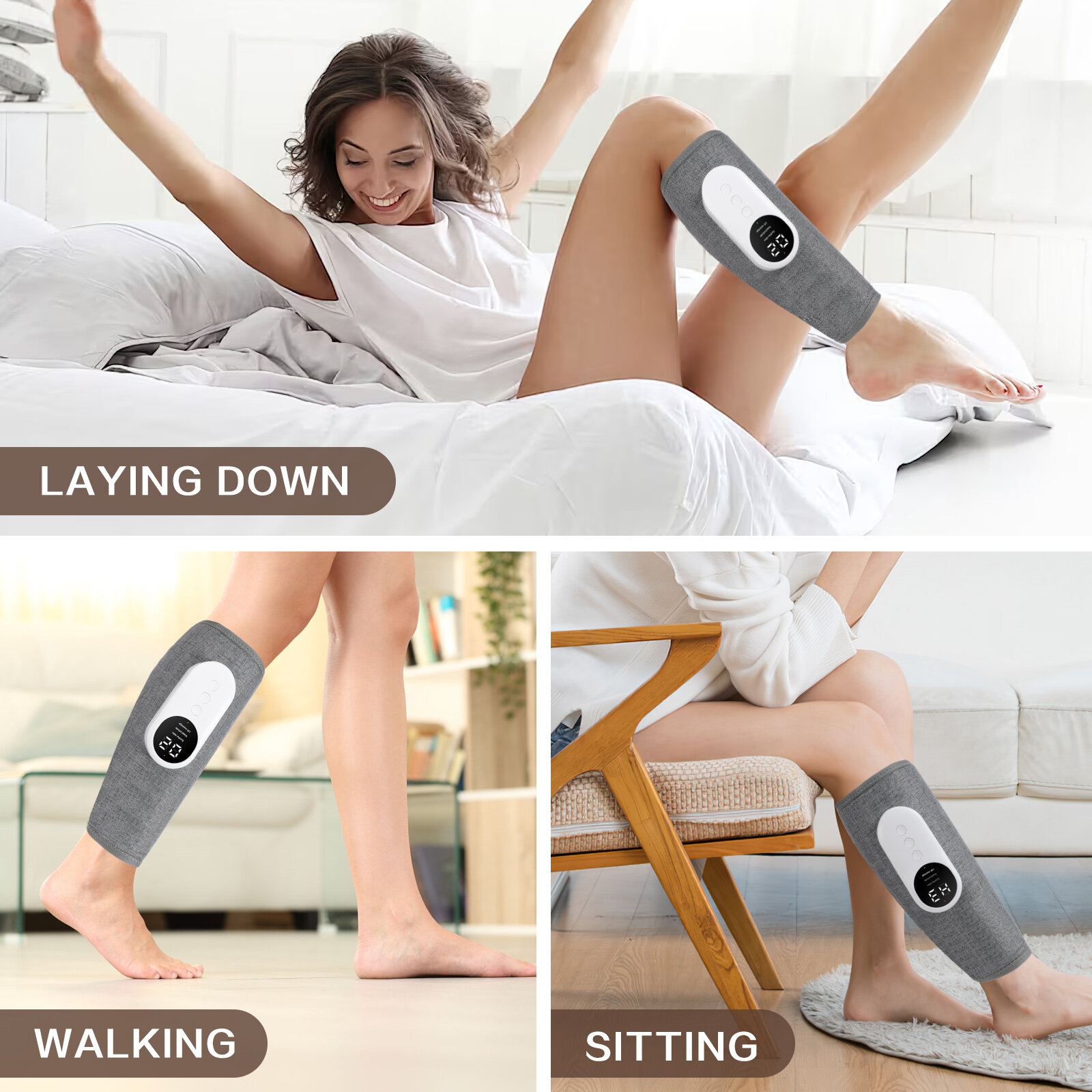 Leg & Foot Massager With Heat And Air Compression – Cordless USB Rechargeable