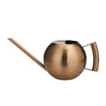 thumbnail image 3 of (Bronze) stainless steel flower shower creative spherical potted succulent plant watering kettle indoor long mouth watering kettle 1 liter, 3 of 14
