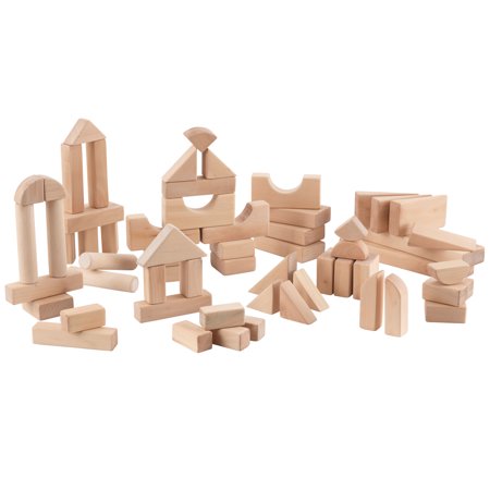 KidKraft 60-Piece Wooden Block Set - Natural (Best Wooden Block Set)