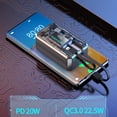 thumbnail image 4 of Sidaley Chip de visualización del kit de banco de energía Mecha transparente y componentes dispuestos con precisión hermosos Electrónica 10000mAh, 4 of 6