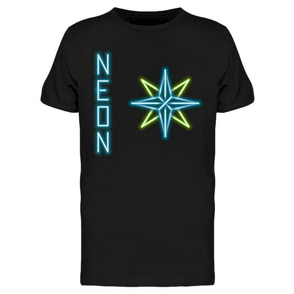 Neon Effect Wind Rose T-Shirt Men -Image by Shutterstock, Male 3X-Large