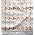 thumbnail image 1 of Soimoi White Rayon Fabric Egyptian Men Printed Craft Fabric by the Yard 42 Inch Wide, 1 of 1