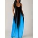 thumbnail image 5 of Plus size Summer cool style camisole long dress abstract fashion print temperament street dress, 5 of 5