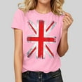 thumbnail image 1 of UANWENN T-Shirts d'Été à Manches Courtes pour Femmes, Col Rond, Imprimé Floral, T-Shirts Décontractés, Blouse de Sport, Manches Longues, Léger, 1 of 4