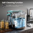 thumbnail image 3 of MoifoiMoifoi Ice Makers with Handle,26.5Lbs/24H,9 Cubes in 6 Mins,2 Sizes of Bullet Ice,Portable Ice Machine with Self-Cleaning, Green, 3 of 7