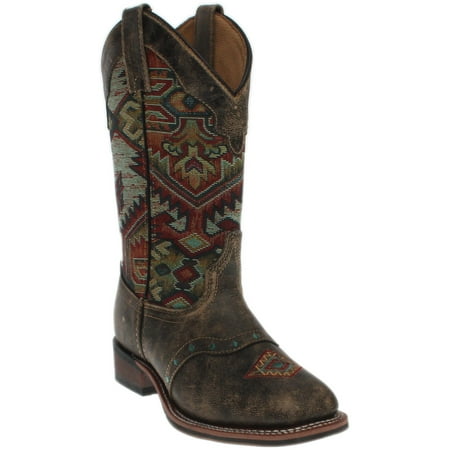 

Laredo Womens Scout Square Toe Casual Boots Mid Calf Low Heel 1-2