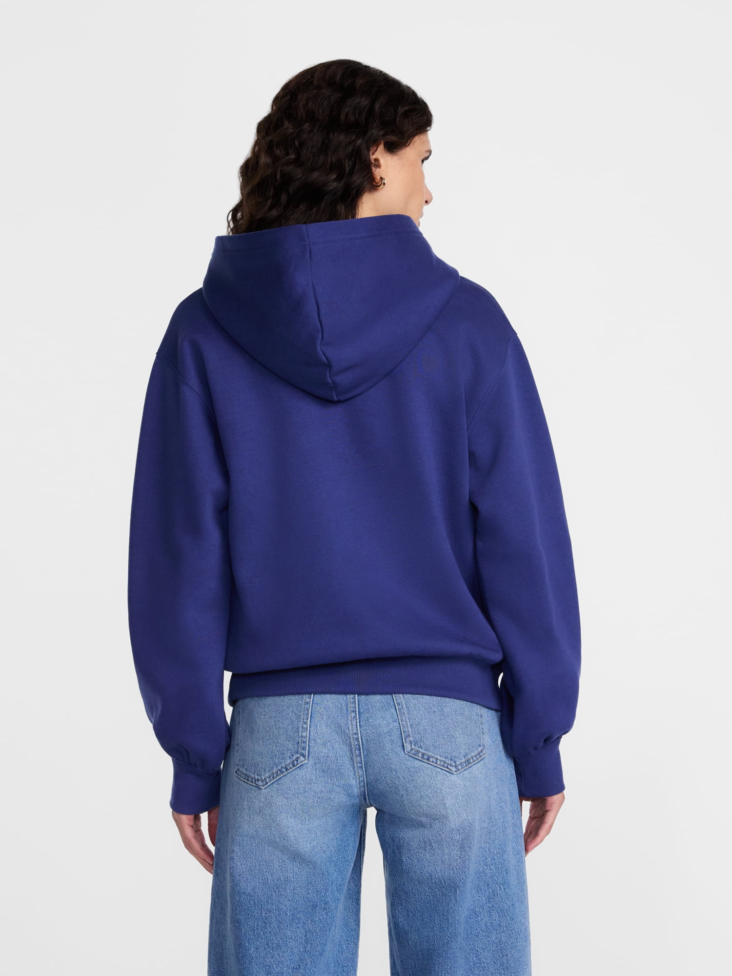 Scenario Women's and Women's Plus Zip Front Fleece Hoodie Jacket, Sizes XS-4X