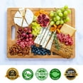 thumbnail image 3 of BlauKe® Wood Cutting Board for Kitchen 17x12 inch – Extra Large Bamboo Cutting Board with Juice Groove, Butcher Block, Wooden Chopping Board, Serving Tray, 3 of 18