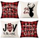 thumbnail image 1 of Juego de 4 Fundas de Almohada JAMW Navideñas 18 x 18 Decorativas, 1 of 5