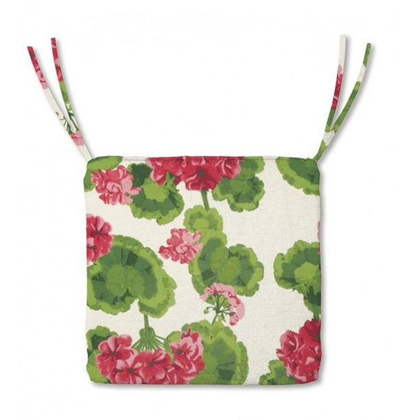 Plow & Hearth Outdoor Chair Cushions w/ Ties, 19 3/4" x 17 1/2" x 3