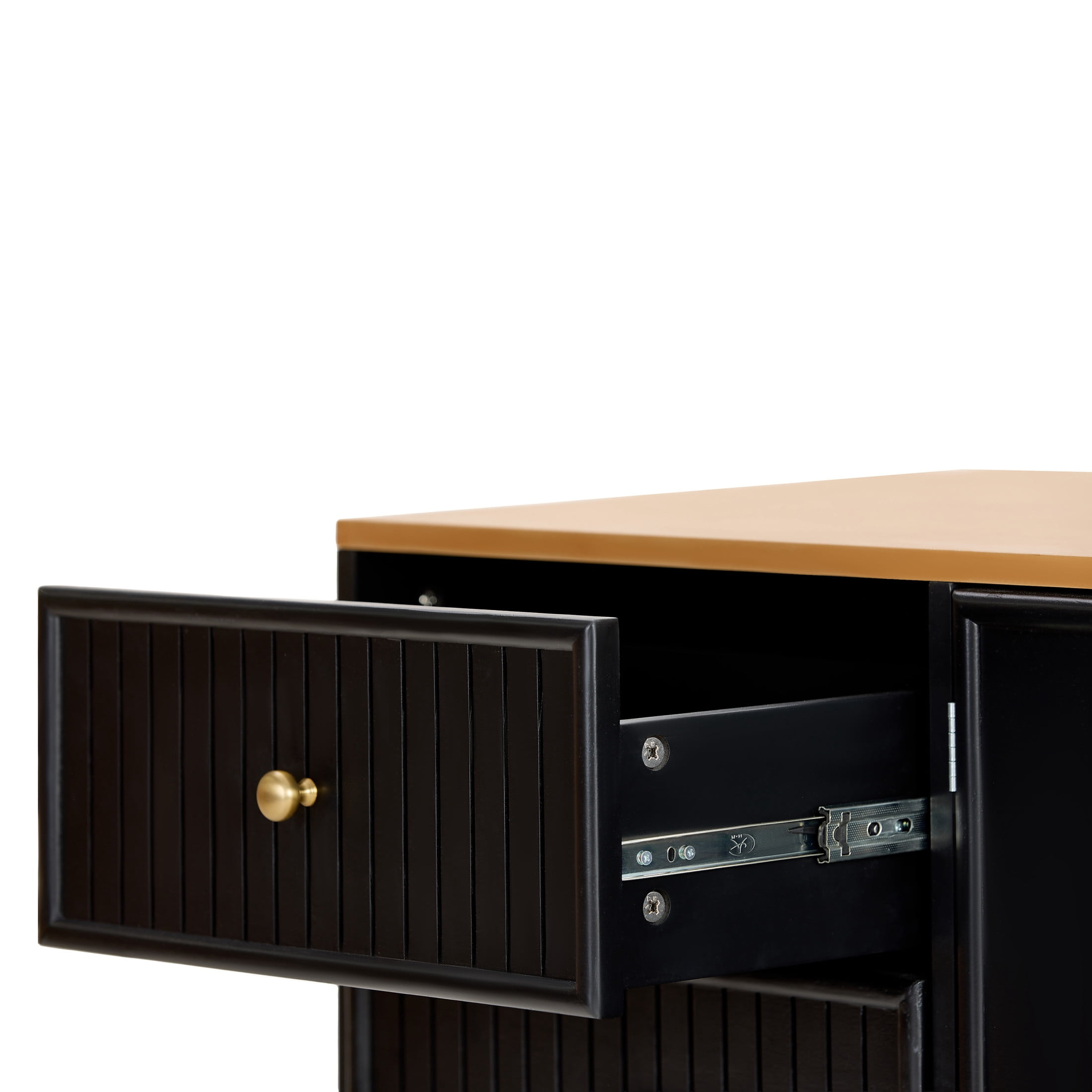 Christopher Knight Home 60" Modern Sideboard Buffet Cabinet with 6 Drawers & Adjustable Shelf, Black