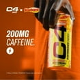 thumbnail image 3 of C4 Performance Energy Drink, Starburst Orange, Zero Sugar, Carbonated, 16 oz can (12 Pack), 3 of 6