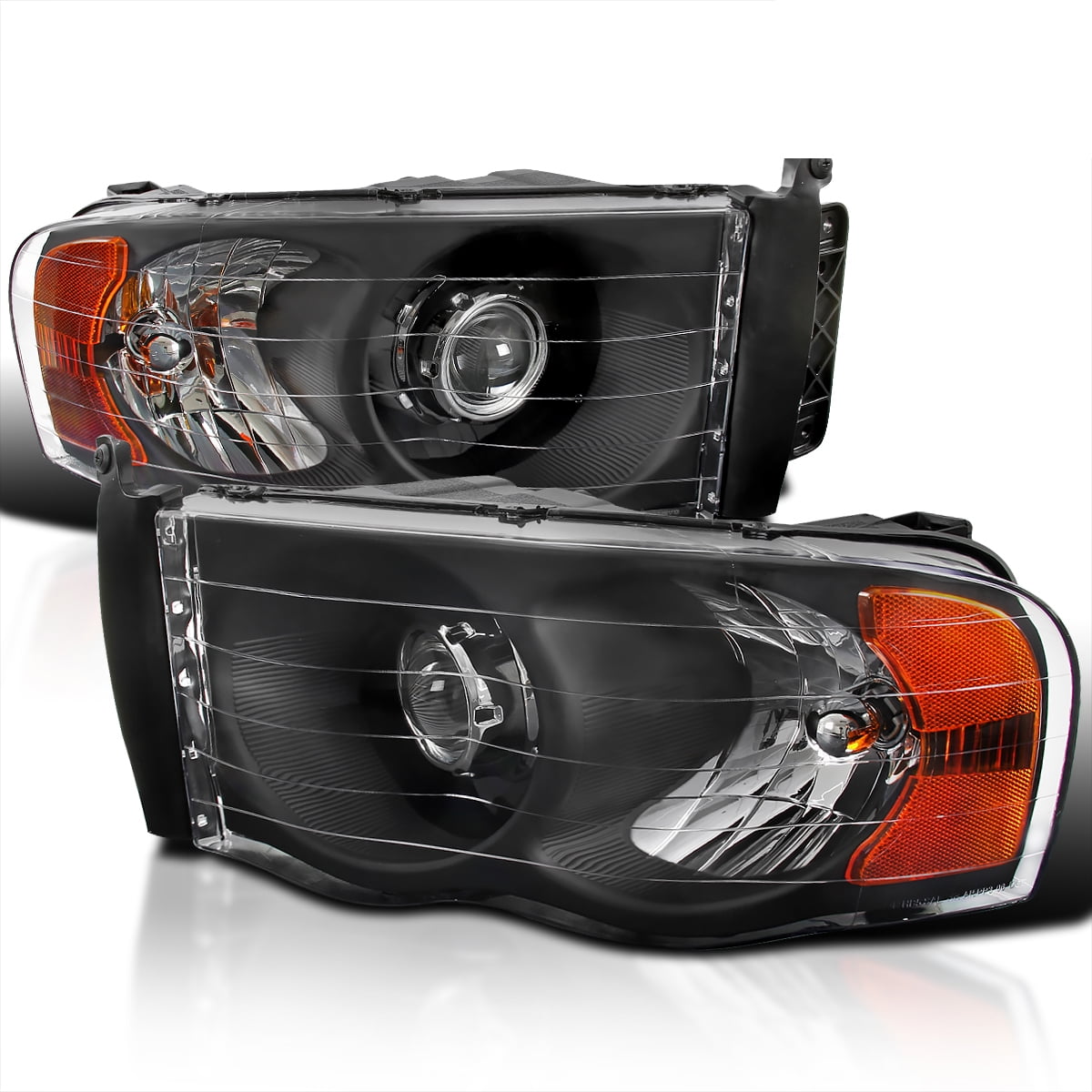 For 2002-2005 Dodge Ram OE Replacement Black Headlights Driver+Passenger HeadLamps Pair LH+RH 