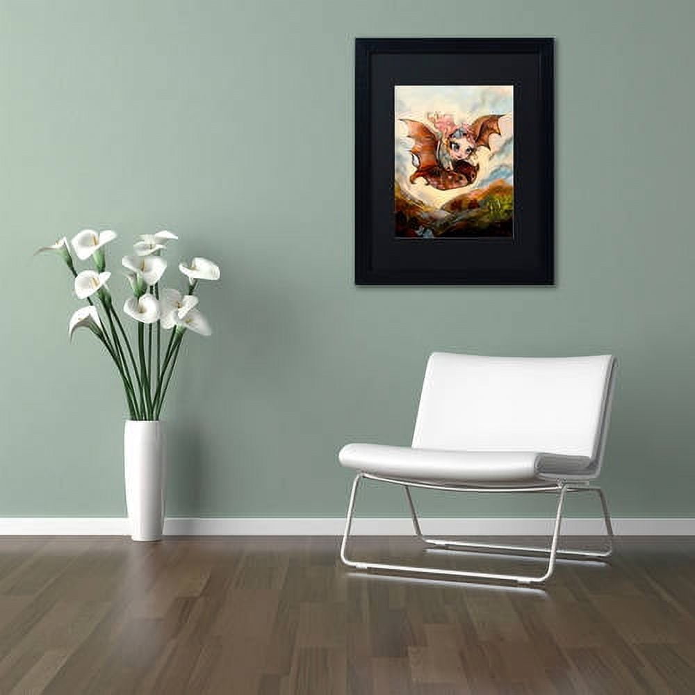 Trademark Fine Art "Dreaming Of Flying" Canvas Art by Natasha Wescoat, Black Matte, Black Frame